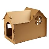 CORHAD Katzenhaus Kätzchen Spielen Wellpappe Katzenkratzer Kratzspielzeug für Katzen Katzenheim katzenhöhle katzenmöbel Kätzchen kratzt Kätzchen Kratzspielzeug Wellpapier Light Brown