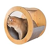 Katzenbett an der Wand montiert Holz Katzenmöbel Katzenhaus Katzen Sitzstange Katzenbaum Katzenregal