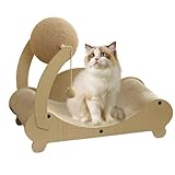 Renchey Katzenkratzbett - Kratzcouch Für Kätzchen - Gemütlicher Möbelschutz Mit Ball Zum Krallenwetzen Für Katzen